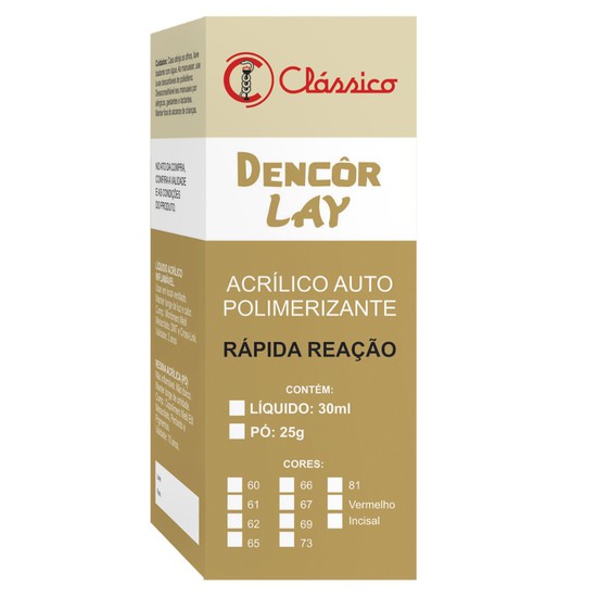 Resina Acrílica Dencor Lay Auto Polimerizante Líquido - Clássico