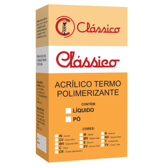 Resina Acrílica Termopolimerizável Pó - Clássico