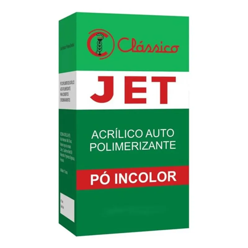 Resina Acrílica Autopolimerizável Jet Pó Incolor - Clássico